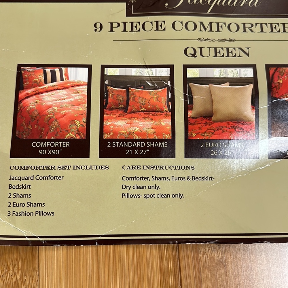 Jacquard Orange Comforter Set - Picture 3 of 13